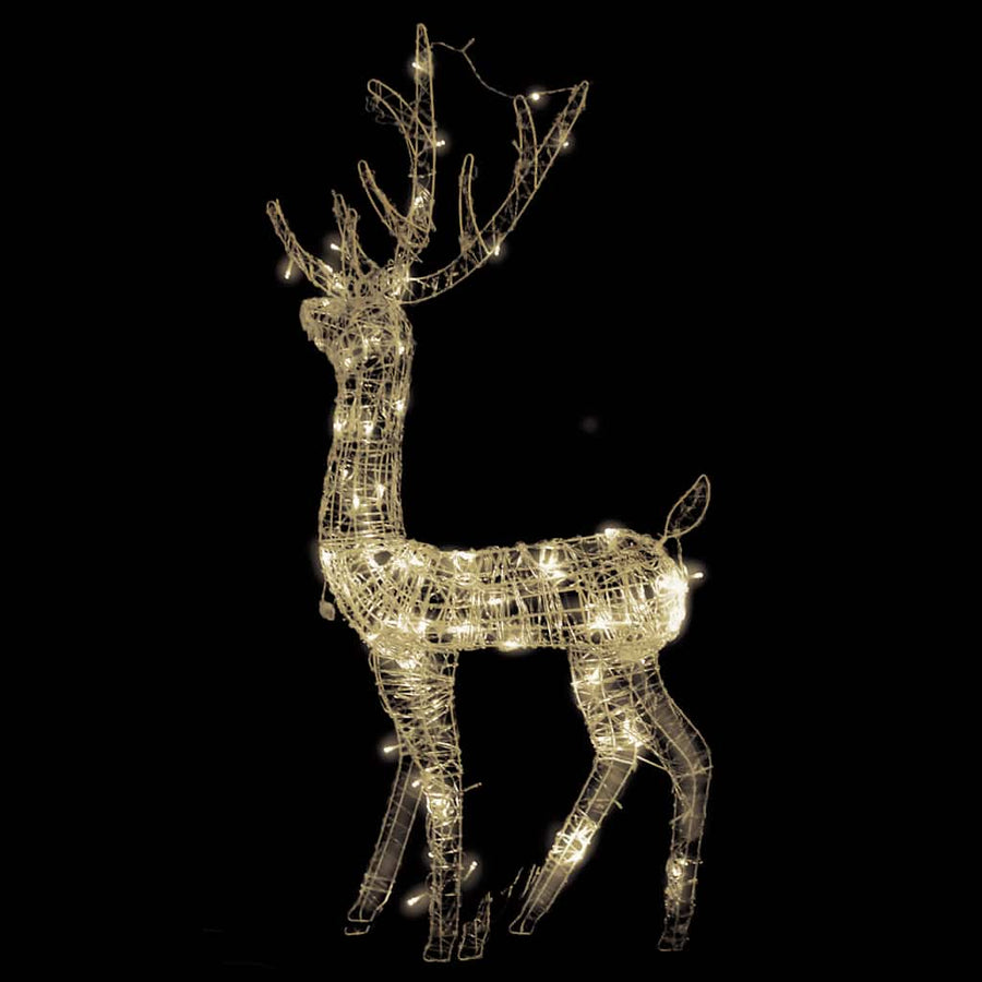Kerstversiering rendier 140 LED's 120 cm acryl warmwit