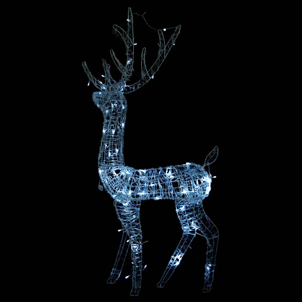 Kerstversiering Rendier 140 Led's 120 Cm Acryl Koudwit 1