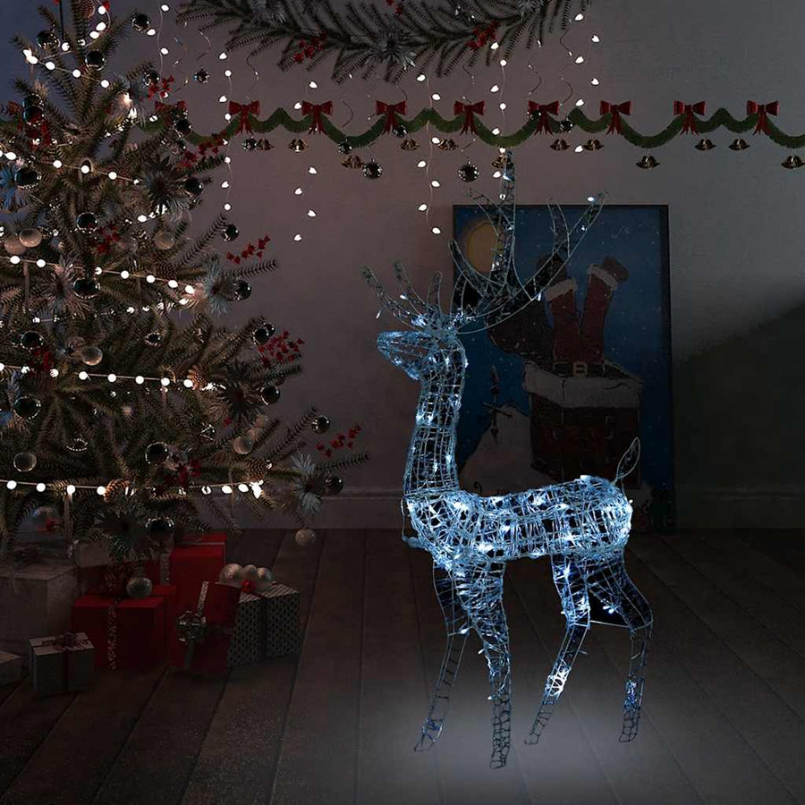 Kerstversiering Rendier 140 Led's 120 Cm Acryl Koudwit 1