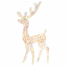 Kerstversiering rendier 140 LED's 128 cm acryl meerkleurig