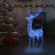Kerstdecoratie rendier 180 cm 250 LED's blauw acryl