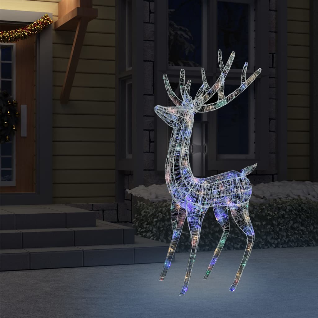 Kerstdecoratie Rendier 250 Led's Meerkleurig 180 Cm Acryl Multikleur 1