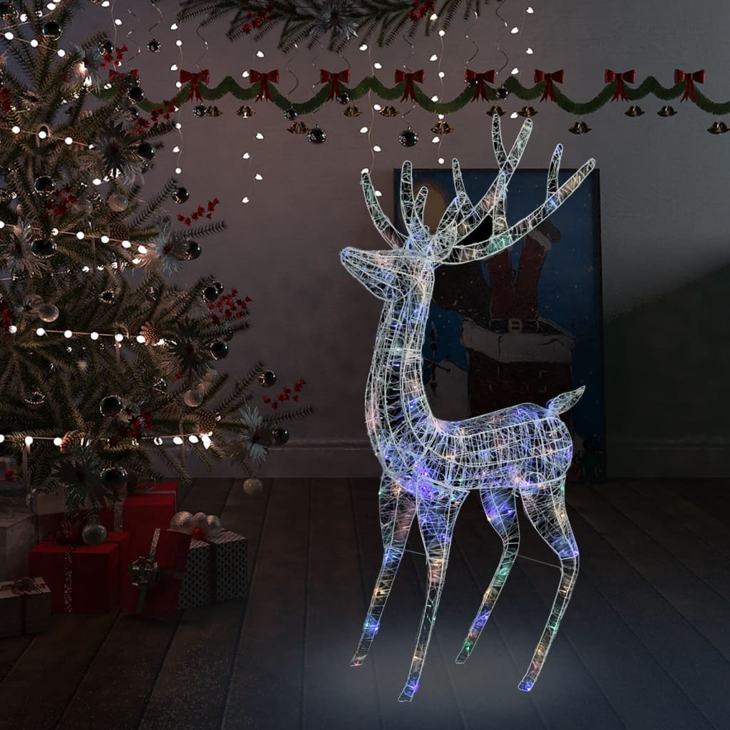 Kerstdecoratie Rendier 250 Led's Meerkleurig 180 Cm Acryl Multikleur 1