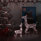 Kerstversiering Rendierfamilie 160 Led's Warmwit Acryl