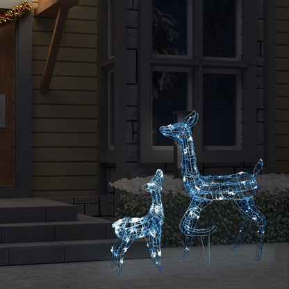 Kerstversiering Rendierfamilie 160 Led's Koudwit Acryl