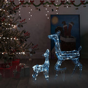 Kerstverlichting rendierfamilie 160 LED koudwit acryl