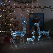 Kerstversiering rendierfamilie 300 LED koudwit acryl