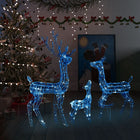 Kerstversiering Rendierfamilie 300 Led's Blauw Acryl