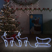 Kerstverlichting rendier slee 576 LED koudwit