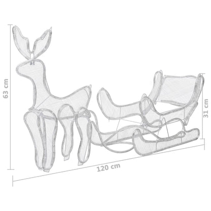 Kerstverlichting Rendier En Slee Met Mesh 432 Led's