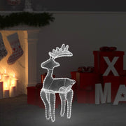 Kerstversiering rendier 60x24x89 cm 306 LED koudwit