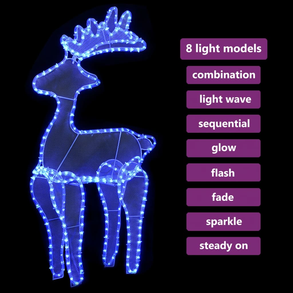 Kerstversiering Rendier Met Mesh 306 Led's 60X24X89 Cm