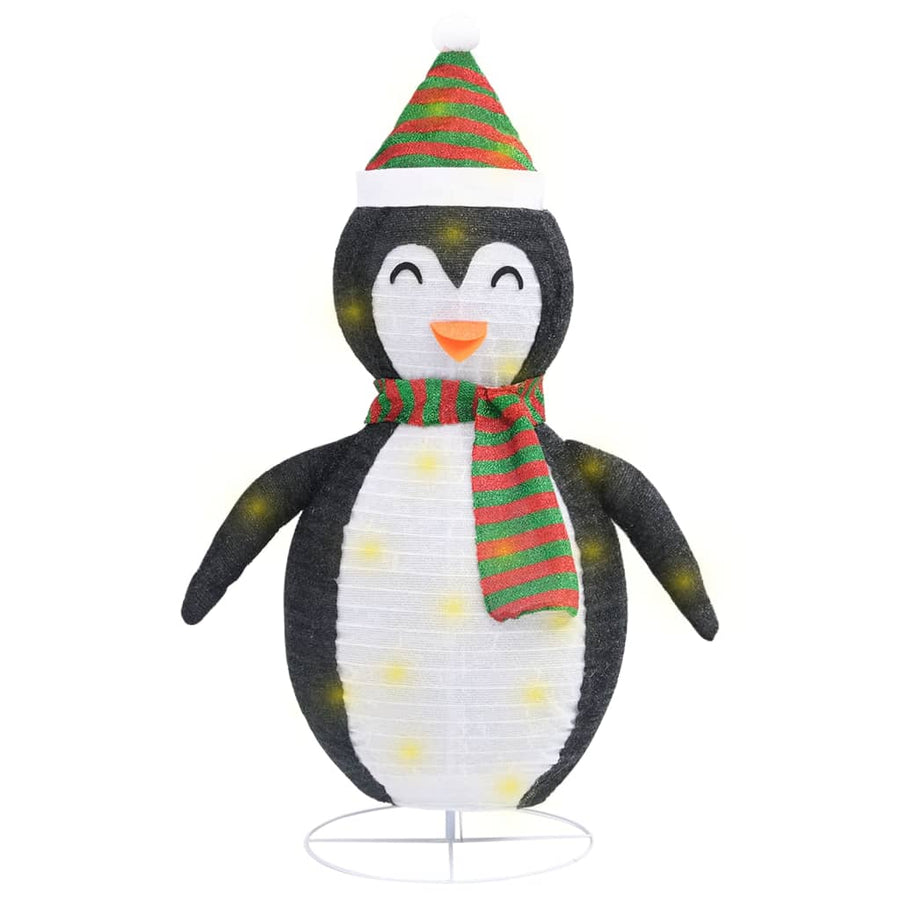 Kerstpinguïn Decoratief Led Luxe Stof 60 cm