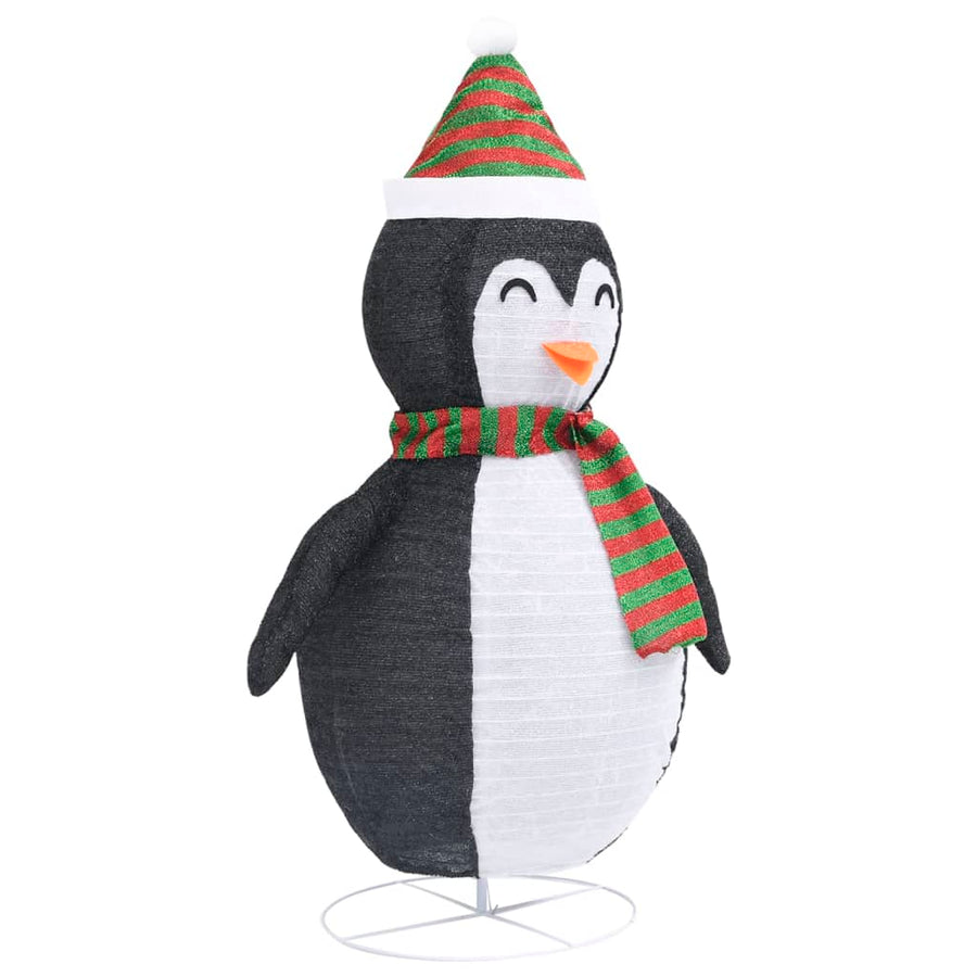 Kerstpinguïn Decoratief Led Luxe Stof 60 cm