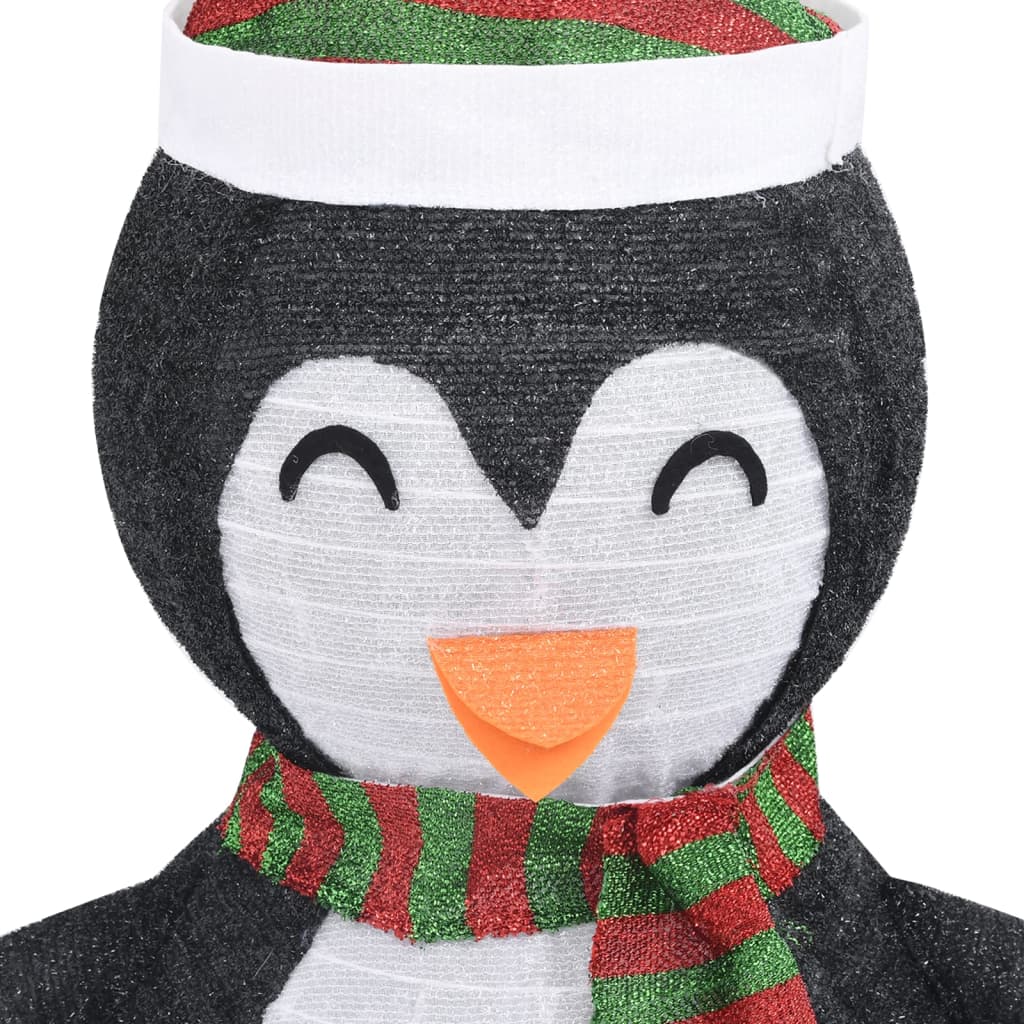 Kerstpinguïn Decoratief Led Luxe Stof 60 cm