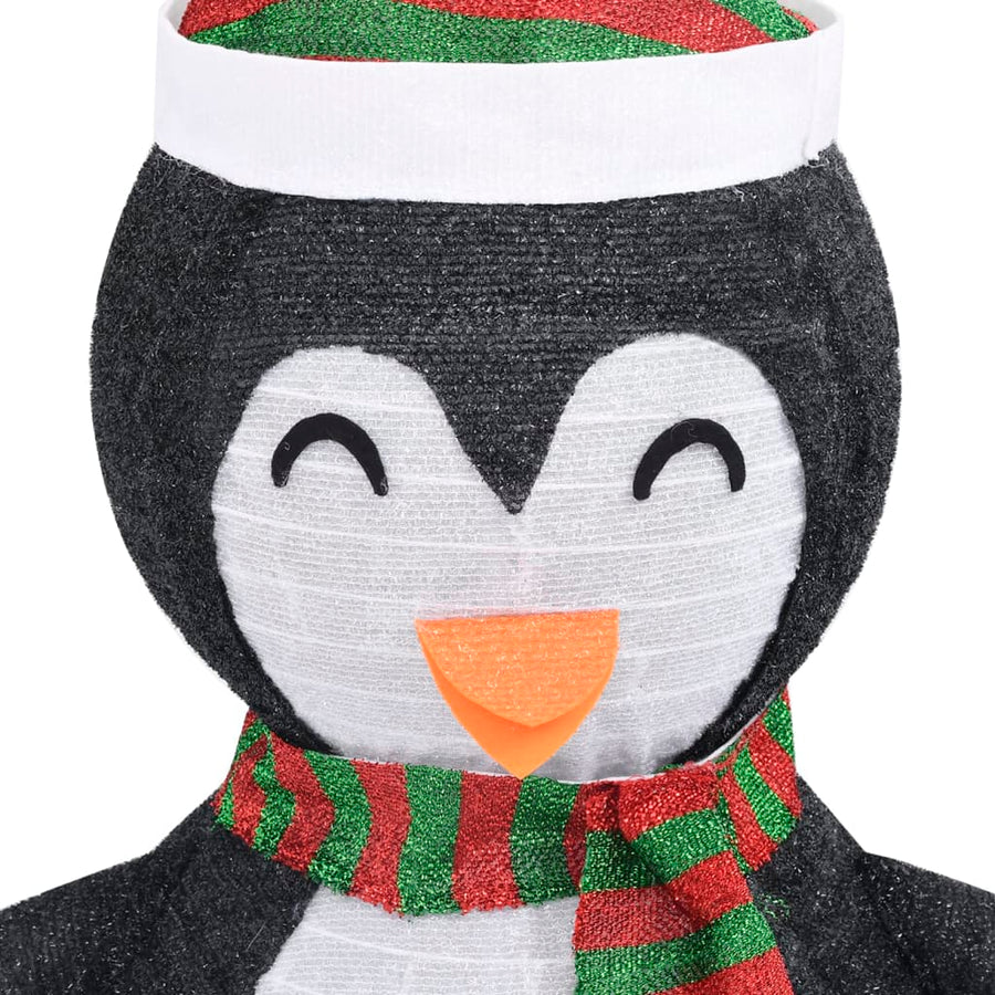 Kerstpinguïn Decoratief Led Luxe Stof 60 cm