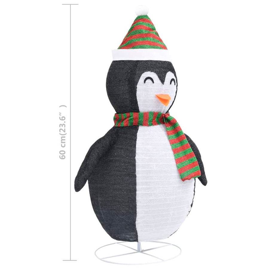 Kerstpinguïn Decoratief Led Luxe Stof 60 cm