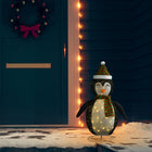 Kerstpinguïn Decoratief Led 90 Cm Luxe Stof