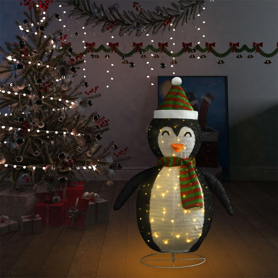 Kerstpinguïn Decoratief Led Luxe Stof 120 cm