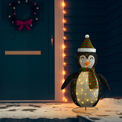 Kerstpinguïn Decoratief Led Luxe Stof 120 cm