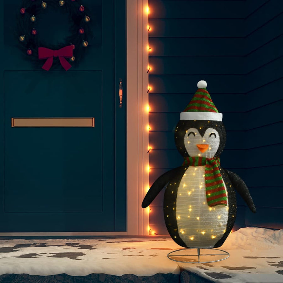 Kerstpinguïn Decoratief Led Luxe Stof 120 cm