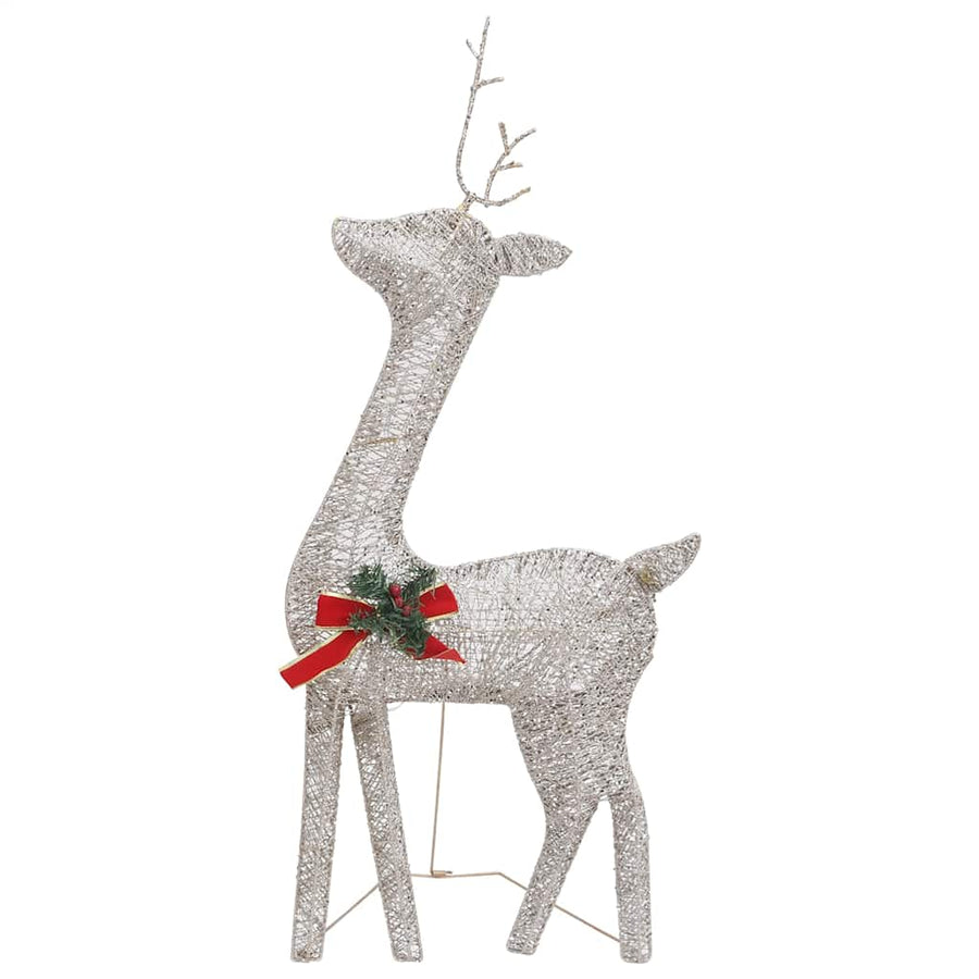 Rendierfamilie Kerstmis Warmwit 270X7X90 Cm Mesh Kleurig 3