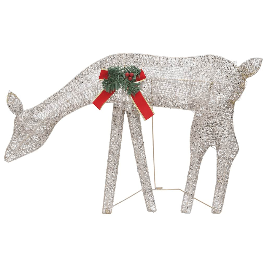 Rendierfamilie Kerstmis Warmwit 270X7X90 Cm Mesh Kleurig 3