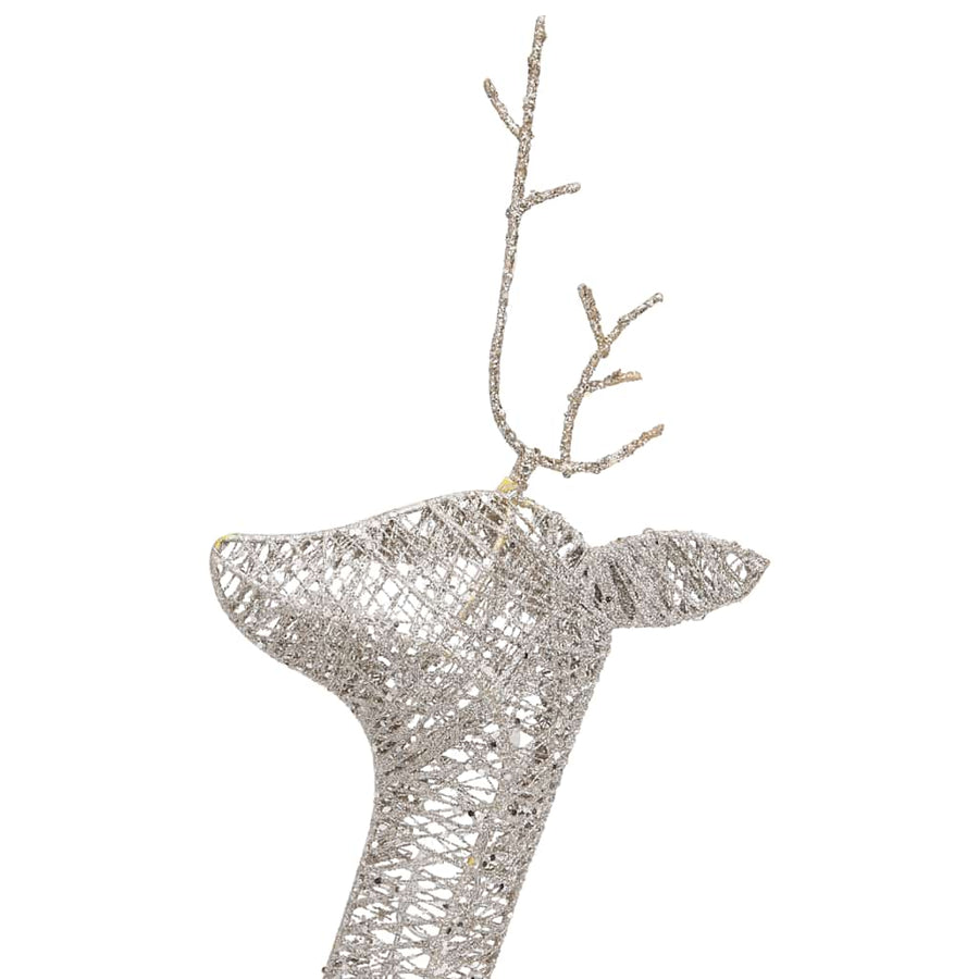 Rendierfamilie Kerstmis Warmwit 270X7X90 Cm Mesh Kleurig 3
