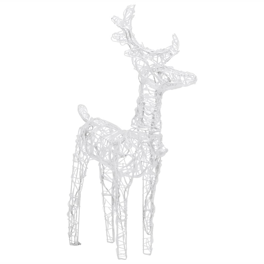 Kerstversiering Rendieren En Slee 60 Led's 30 Cm Acryl 43 x 11 x 55 cm (2 pcs) Warmwit