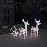 Kerstverlichting rendieren slee 160 LED's 130 cm acryl