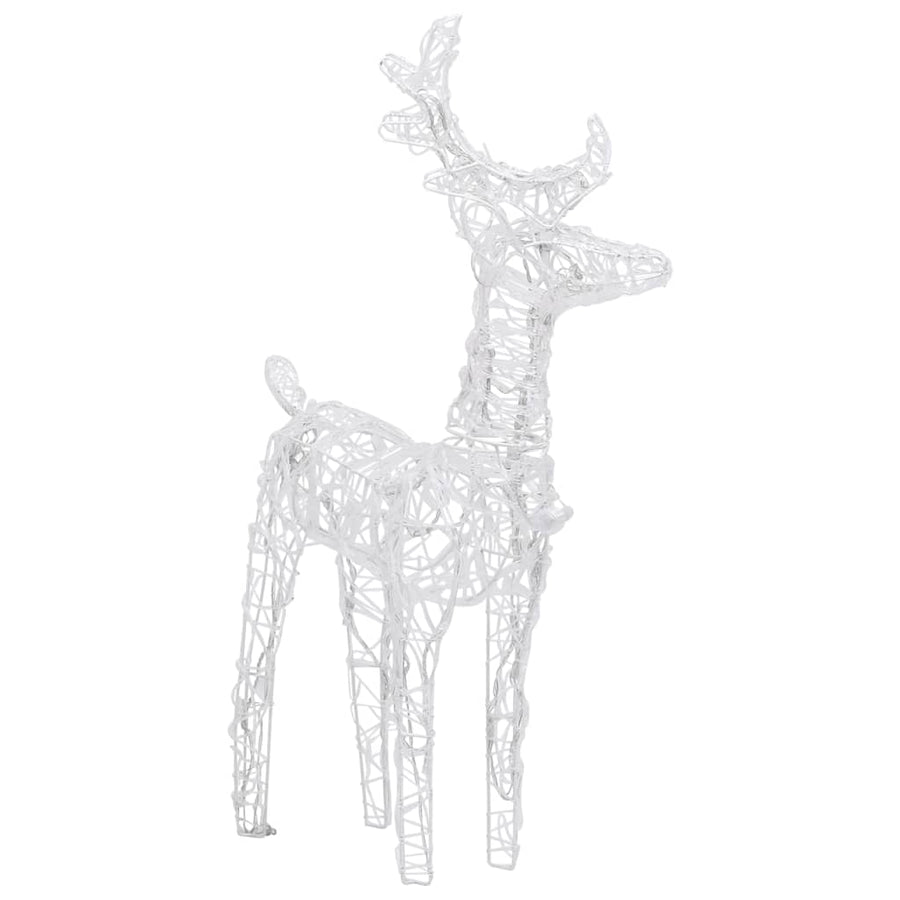 Kerstversiering Rendieren En Slee 60 Led's 30 Cm Acryl 43 x 11 x 55 cm (2 pcs) Blauw