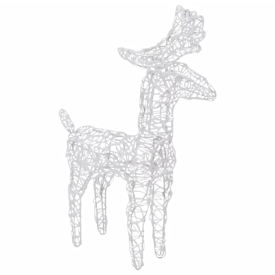 Kerstversiering Rendieren En Slee 60 Led's 30 Cm Acryl 43 x 11 x 55 cm (2 pcs) Multikleur