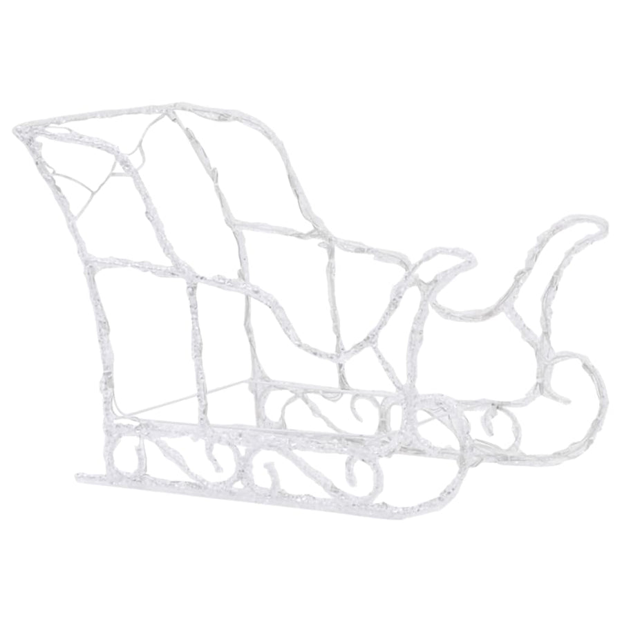 Kerstversiering Rendieren En Slee 60 Led's 30 Cm Acryl 43 x 11 x 55 cm (2 pcs) Multikleur