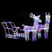 Kerstverlichting rendieren slee 160 LED's 130 cm acryl