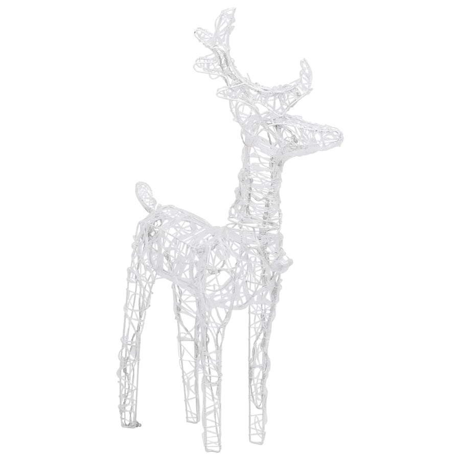 Kerstdecoratie Rendieren En Slee 280X28X55 Cm Acryl 1 43 x 11 x 55 cm (4 pcs) Warmwit