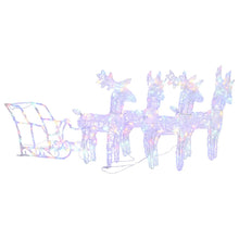 Kerstdecoratie Rendieren En Slee 280X28X55 Cm Acryl 43 x 11 x 55 cm (4 pcs) Multikleur