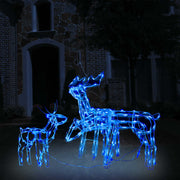 Kerstverlichting rendieren 3-delig 229 LED blauw