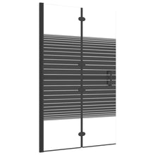 Douchewand Inklapbaar Zwart 80 x 140 cm