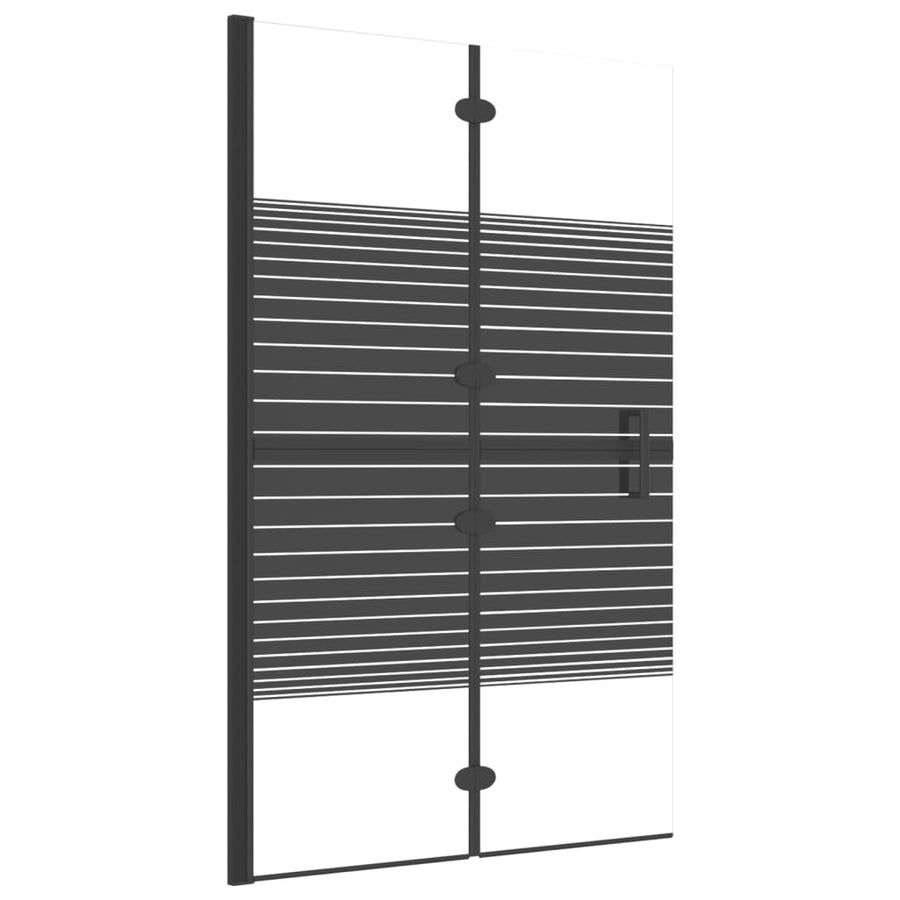 Douchewand Inklapbaar 80X140 Cm Zwart