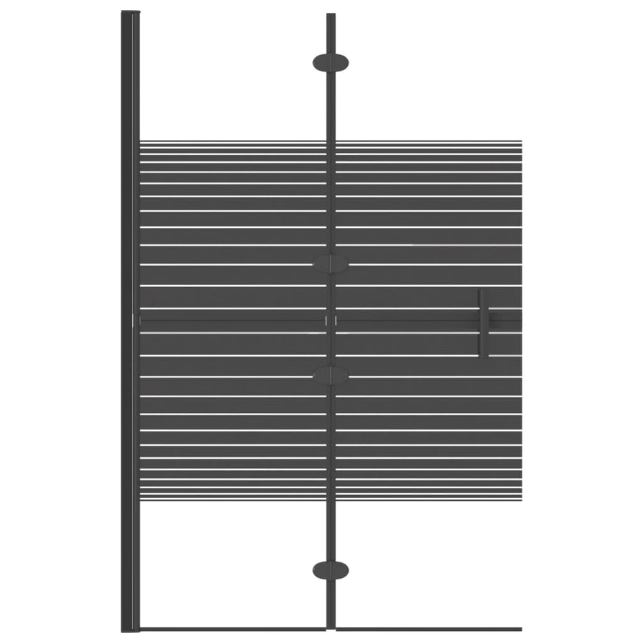 Douchewand Inklapbaar 80X140 Cm Zwart