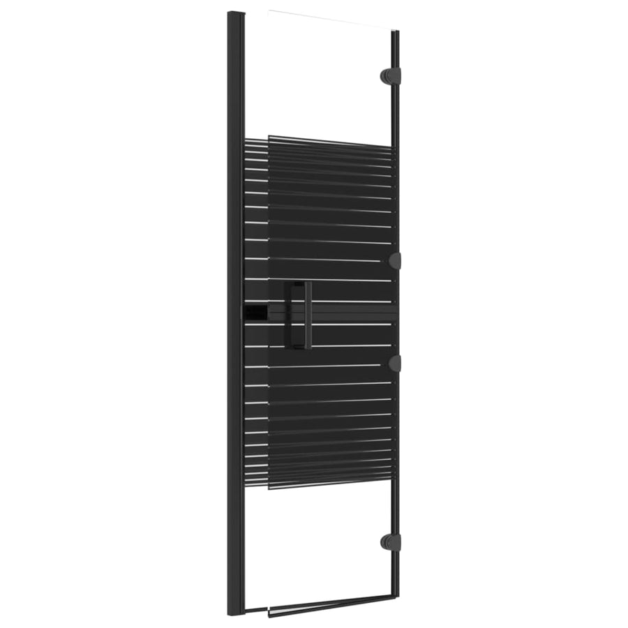 Douchewand Inklapbaar Zwart 80 x 140 cm