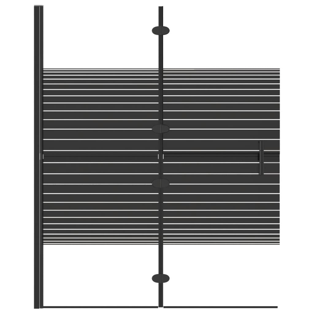 Douchewand inklapbaar 100x140 cm ESG zwart 100 x 140 cm