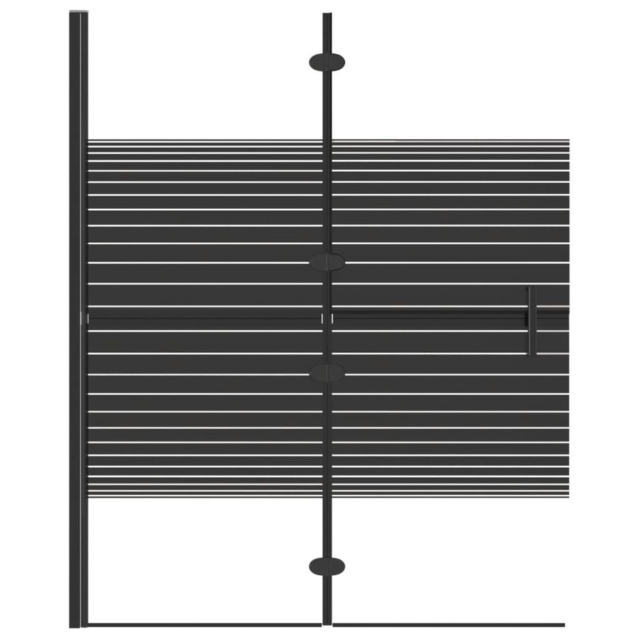 Douchewand inklapbaar 100x140 cm ESG zwart 100 x 140 cm
