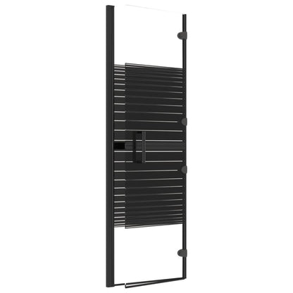 Douchewand inklapbaar 100x140 cm ESG zwart 100 x 140 cm