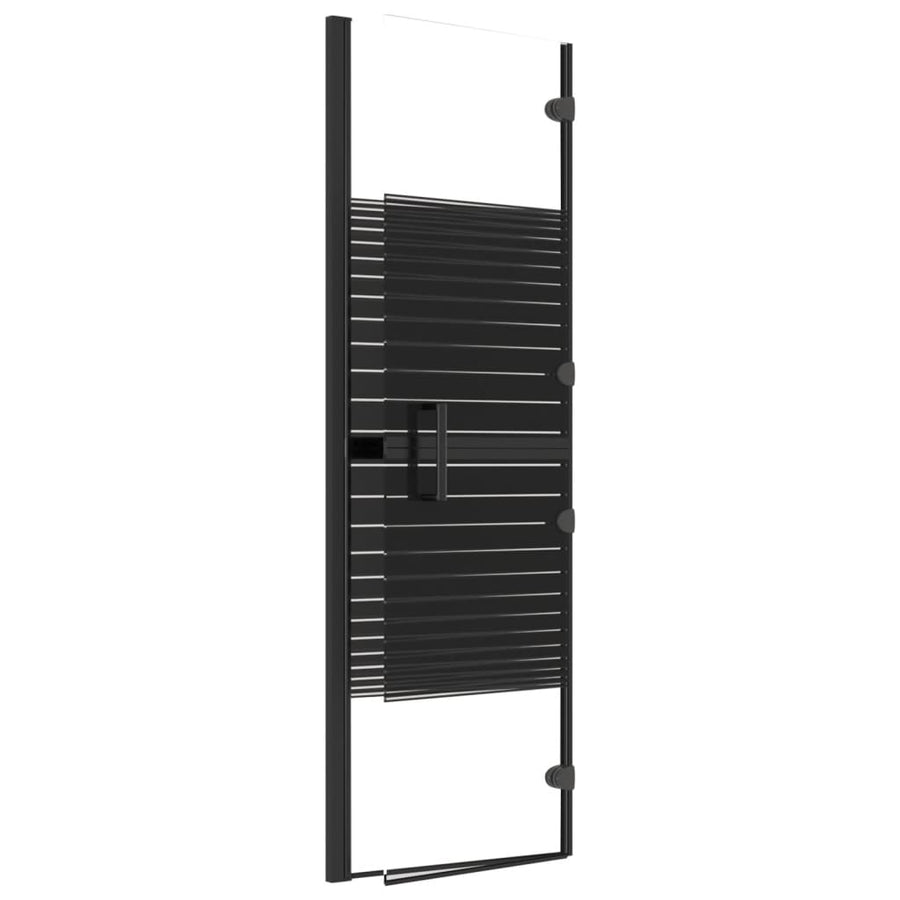 Douchewand inklapbaar 100x140 cm ESG zwart 100 x 140 cm