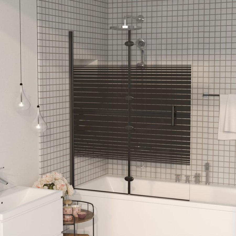 Douchewand Inklapbaar 80X140 Cm Zwart