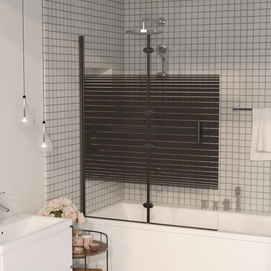 Douchewand Inklapbaar 80X140 Cm Zwart