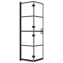 Douchewand Inklapbaar 80X140 Cm Zwart