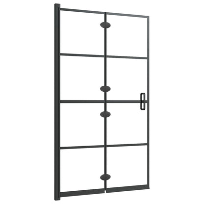 Douchewand Inklapbaar Zwart 80 x 140 cm
