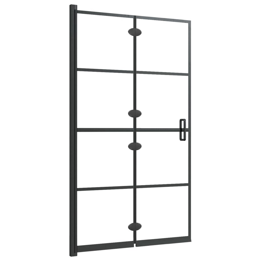 Douchewand Inklapbaar Zwart 80 x 140 cm